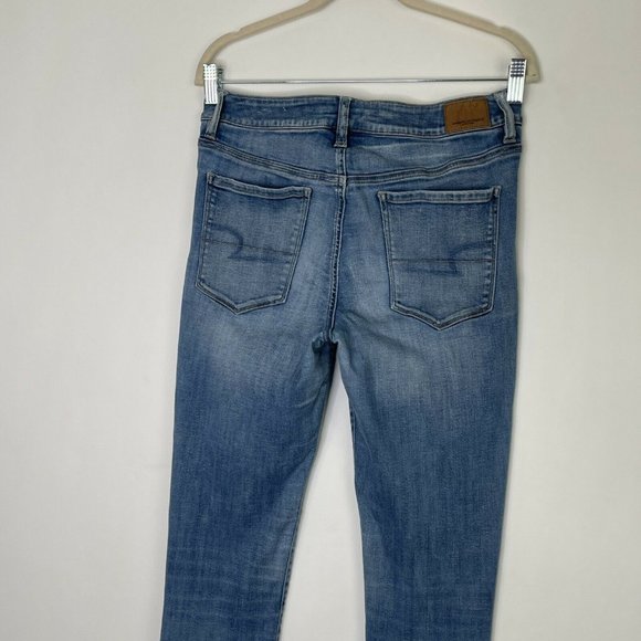 American Eagle Hi Rise Jeggings Jeans 10 Long - Picture 5 of 10